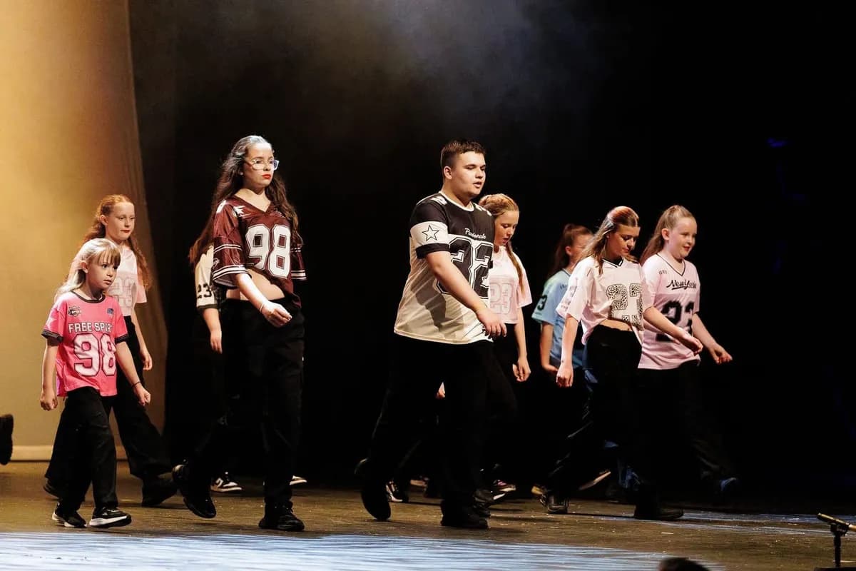 Dancers performing on stage